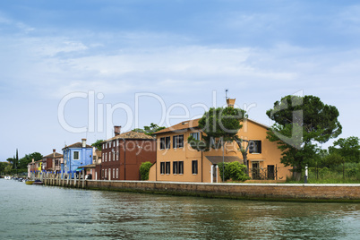 Multicolored houses in Venice