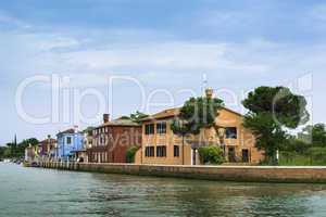 Multicolored houses in Venice