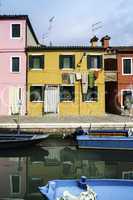 Multicolored houses in Venice