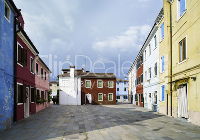 Multicolored houses in Venice