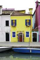 Multicolored houses in Venice