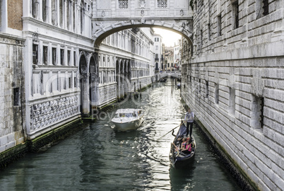 Ancient gondola in Venice