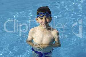 Child in swiming pool