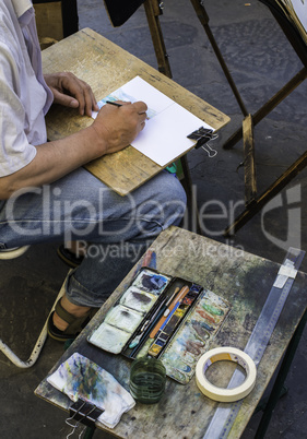 Street painter in Florence