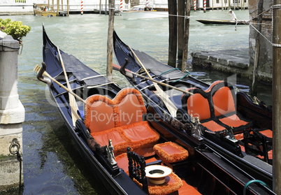 Ancient gondola in Venice