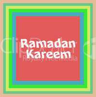 Ramadan Kareem. lettering composition of muslim holy month.