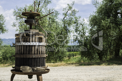 Vinatge olive press