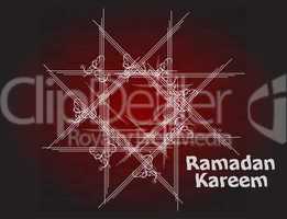 Beautiful red color Ramadan Kareem background design.