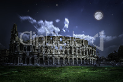 The Colosseum in Rome. Night view