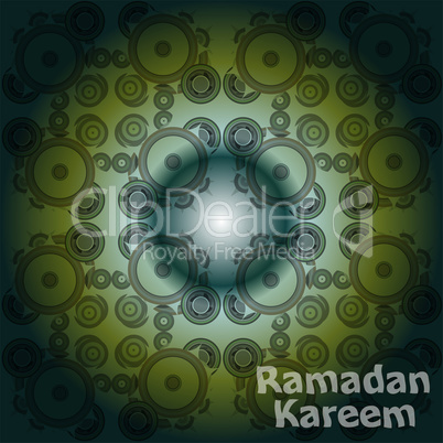 Arabic Islamic calligraphy of text Ramadan Kareem on abstract background