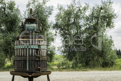 Vinatge olive press