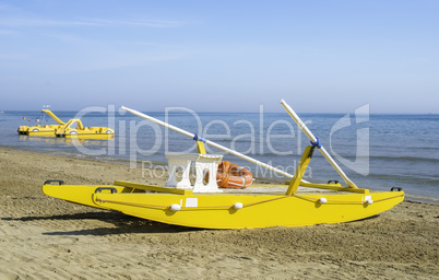 Lifeboat on the beach