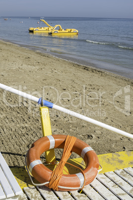 Lifeboat on the beach