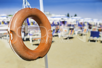 Safety equipment on the beach