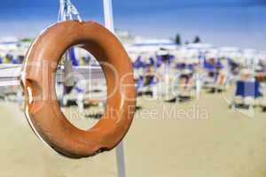 Safety equipment on the beach