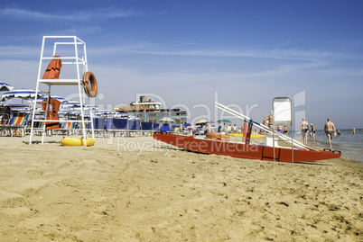 Safety equipment on the beach