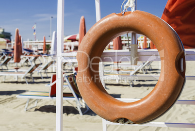 Safety equipment on the beach