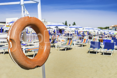 Safety equipment on the beach