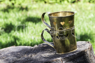 Cups with heart shapes