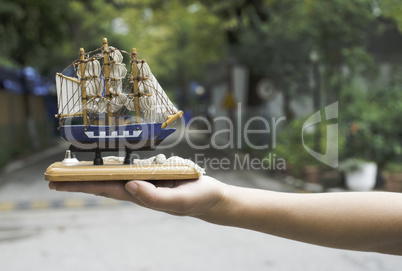 Model of a sailing ship