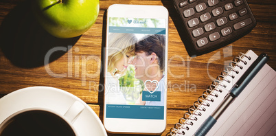 Composite image of dating website