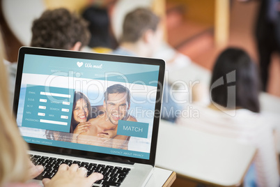 Composite image of dating website