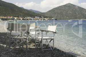 Chair in greek taverna