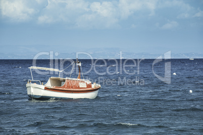 Boat in the Mediterranean Sea.