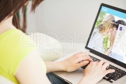 Composite image of dating website