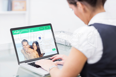 Composite image of dating website