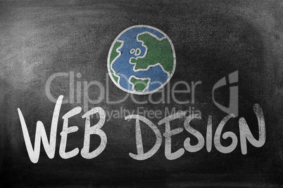 Composite image of web design doodle