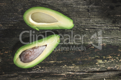 Avocado on wood