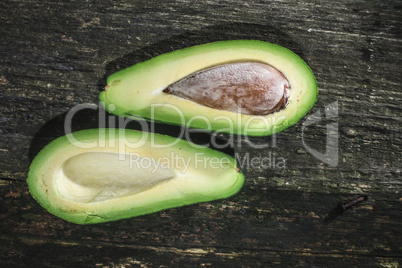 Avocado on wood