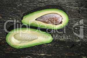 Avocado on wood