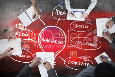 Composite image of business meeting Composite image of business meeting
