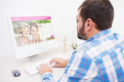 Composite image of dating website