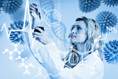 Composite image of science graphic