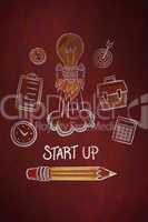 Composite image of start up doodle