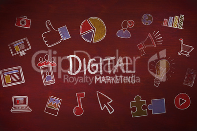 Composite image of digital marketing