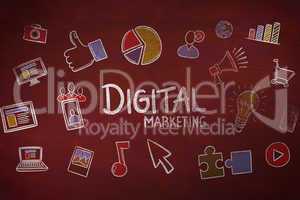 Composite image of digital marketing