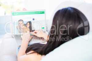 Composite image of dating website