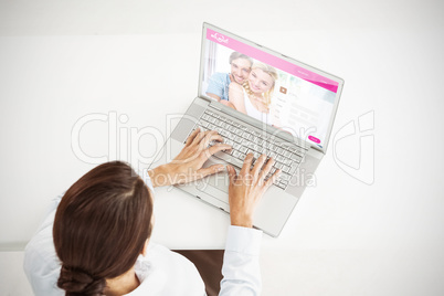 Composite image of dating website