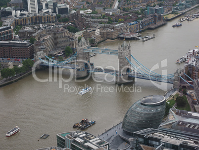 Aerial view of London