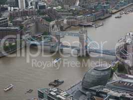 Aerial view of London