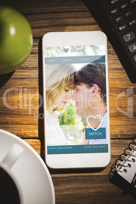 Composite image of dating website