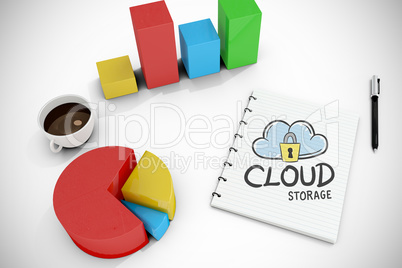 Composite image of cloud storage