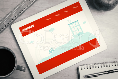 Composite image of homepage