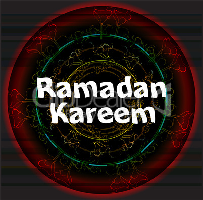 Islamic greeting arabic text for holy month Ramadan Kareem