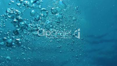 Air Bubbles in the Blue Water, backdrop