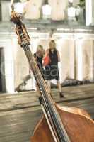 Contrabass on classical concert